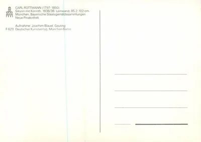Sikyon z Korintem — obraz Karla Rottmanna — wydawca Deutscher Kunstverlag, Monachium — Rewers