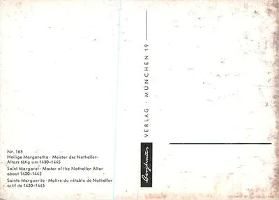 Santa Margarida — Mestre do retábulo de Nothelfer — Verlag Corphäus — Verso