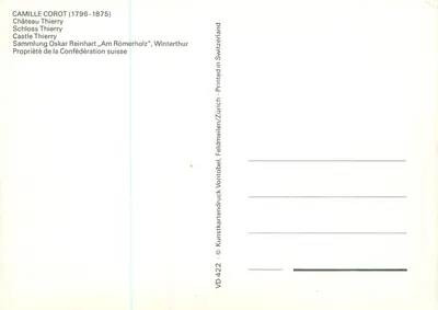 Widok Corby — obraz Camille Corota — wydawca VD 422 — Rewers