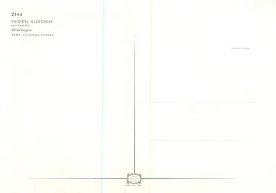 Prorok Jeremiasz — szczegół sufitu kaplicy Sykstyńskiej — Wydawnictwo Michelangelo — Rewers