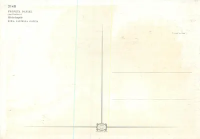 Prorok Daniel — szczegół — Michelangelo, Kaplica Sykstyńska, Rzym — Rewers