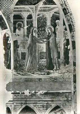 Villeneuve-lès-Avignon — Capela de Innocente VI: Fresco da Visitação do século XIV — Serviço Comercial Palácio Alexandre III - Paris