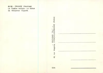 Orange (Vaucluse) — Teatr Starożytny — Statua Cesarza Augusta — Wydawnictwo "S.L." Lyon — Rewers