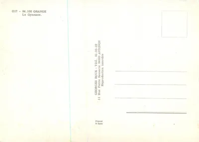 Gymnazjum — Orange — Georges Roux — Rewers
