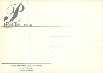 Widok Paryża — Dach stacji Gare du Nord i dach Panteonu — Prestige Paris — Rewers