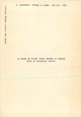 Manessier - Formas ao Amanhecer — 100 × 81 — 1951 — Le Musée de Poche, Paris — Verso