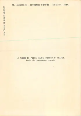 Manessier - Corona di Spine — 162 × 114 — 1954 — Musée de Poche, Paris — Verso
