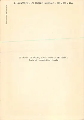 Les Pèlerins d'Emmaüs — Manessier — Musée de Poche, Paris — Verso