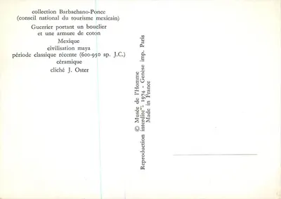 Maya-Krieger — Klassische Periode (600-950 n. Chr.) — Sammlung Barbachano-Ponce — Rückseite