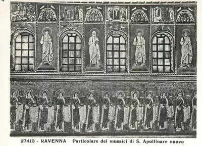 Ravenna — Detalhe dos mosaicos de S. Apollinare novo — D. Anderson, Roma, n° 27413