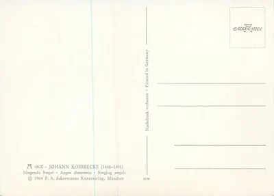 Anjos Cantores — Johann Koerbecke (1446–1491) — F.A. Ackermann Kunstverlag — Verso