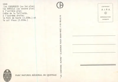 Jezioro Egourgeou — jezioro Baricle, Góra Taillante, Piec Cukrowy, Przełęcz Starej — La Carterie Alpine — Rewers