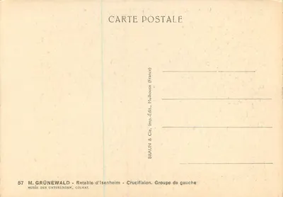 Krucyfikcja — Grupa z lewej — M. Grünewald, Imp. & Cie, Mulhouse (Francja) — Rewers