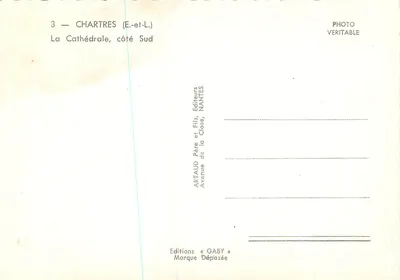 Chartres — Katedra, strona południowa — Wydawnictwo Gaby — Rewers