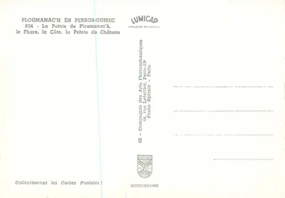 Ploumanac'h em Perros-Guirec — A Ponta do Castelo — Éditeur LUMICAP — Verso