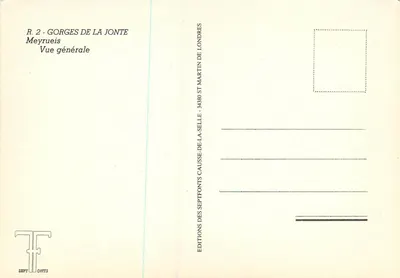Góry Jonte — Meyrueis — Ogólny widok — Wydawnictwo Septfonts — Rewers