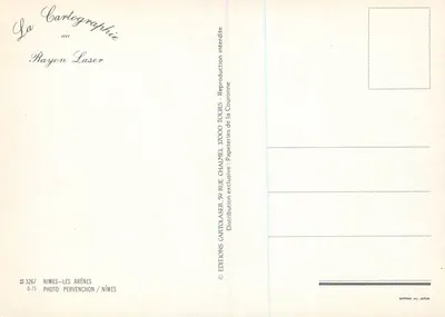 Arény w Nîmes — widok z lotu ptaka — Éditions Cartolaser, nr 3267 — Rewers