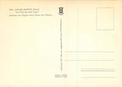 Binnenkant van de kerk Notre-Dame-des-Sablons — Aigues-Mortes (Gard) — Edities SL — Achterkant