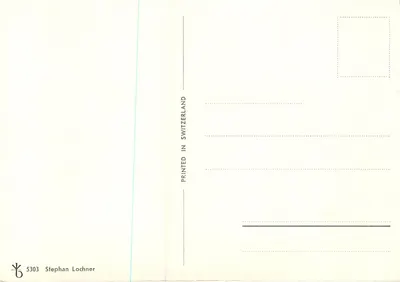 Angelo che suona la mandolina — dettaglio di un dipinto — Stephan Lochner, n° 5303 — Verso