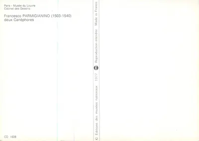 Dos Canéforas — Francesco Parmigianino (1503-1540) — Éditions des musées nationaux, 1977 — Reverso