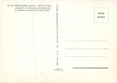Beauchâtre (Gard) — Hotel de Ville — Edições Eurolux — Verso