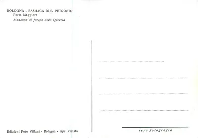Madonna di Jacopo della Quercia — Basílica de S. Petronio — Bologna — Verso