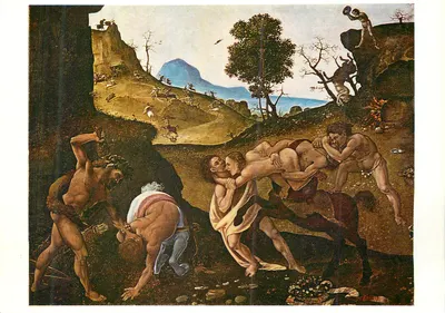 A batalha entre os Lapithes e os Centaures — detalhe — Piero di Cosimo (c.1462–após 1515)
