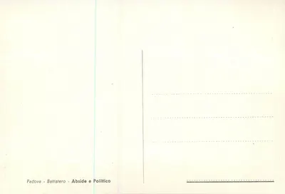 Padoue - Baptisteryjny - Absydę i Politykę — Rewers