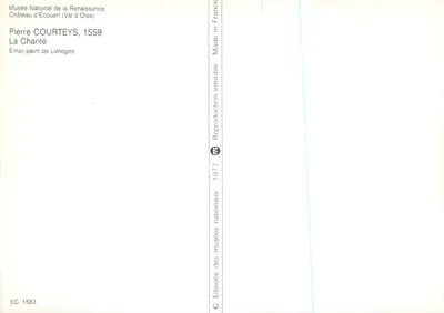 A Caridade — Émail de Limoges — Pierre Courteys, 1559 — Éditions des musées nationaux — Verso