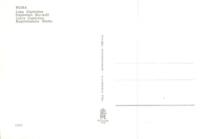 Lupa Capitolina — figura metalowa — ALTEROCCA TERNI n°13366 — Rewers