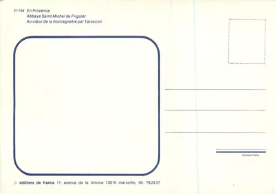 Abdij Saint-Michel van Frigolet — In het hartje van de heuvel — edities de France — Achterkant