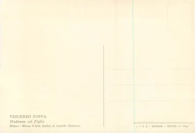 Madonna z Dzieckiem — Vincenzo Foppa — Muzeum Sztuki Starszej w Zamku Sforzeskim, Mediolan — Rewers