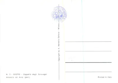 Anunciazione ad Anna — część — A. Martello Editore, N. 3 — Rewers