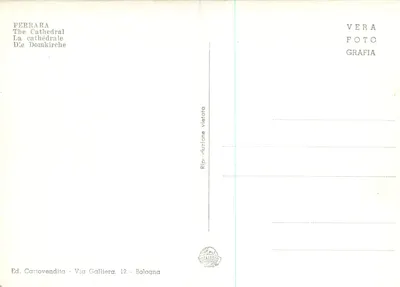 Ferrara - Katedra — Wyd. Cartovendita, Via Galliera, 12 - Bologna — Rewers