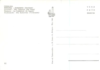 Ferrara - Katedra - Nocna scena fasady — Rewers