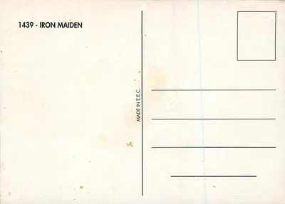 Iron Maiden — Esqueleto de morcego — E.E.C. série 1439 — Verso