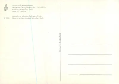 Ferdinand Georg Waldmüller — Avó e filhos — Museum Folkwang Essen — Verso