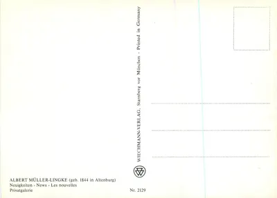 Mercado de aldeia — cena de rua — Wiechmann-Verlag, Nr. 2129 — Verso