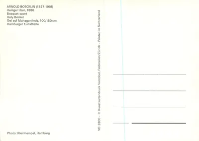 Heiliger Hain — 1886 — Arnold Boecklin (1827-1901) — VD 2800 — Verso
