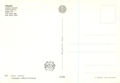 Jacopo Zucchi — L'Éta dell'oro — Innocenti - Editori in Firenze, serie d'ARTE n°543 — Reverso