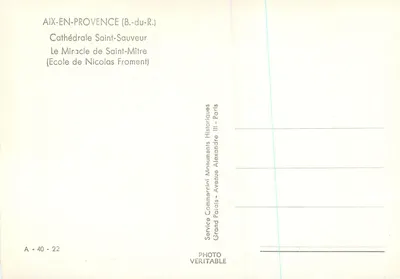 Aix-en-Provence — Cattedrale di San Salviatore — Il Miracolo di San Mitre (Scuola di Nicolas Froment) — Verso