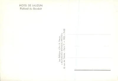 Hotel de Lauzun — Teto do Boudoir — Edições de Arte A. Fleury — Verso
