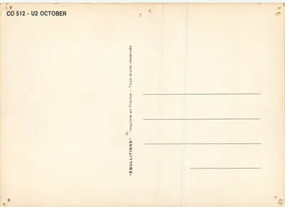 U2 OCTOBER — CC 512 — Wydawca nieznany — Rewers