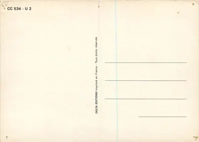 Czterej mężczyźni w mundurach skórzanych — krajobraz zimowy — DELTA EDITIONS CC 534 - U 2 — Rewers
