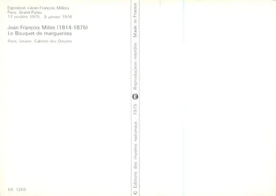 Arranjo de margaridas — obra de J.-F. Millet — Edições dos museus nacionais — Verso