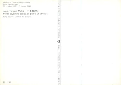 Pequena camponesa sentada aos pés de uma moinha — Jean-François Millet (1814-1875) — Editions des musées nationaux, EX. 1267 — Verso