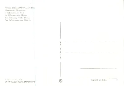 Refectorio de los monjes — Alessandro Magnasco — Museo de Bassano del Grappa — Reverso