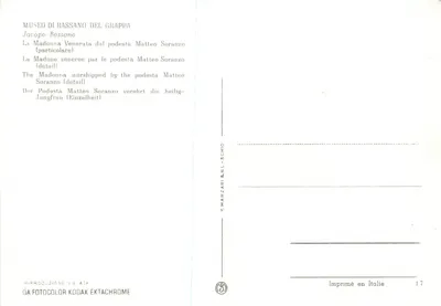 A Madonna venerada pelo podestá Matteo Soranzo — detalhe — P. Marzari & Cie, n°17 — Verso