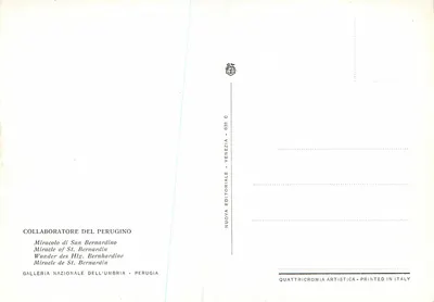 Milagre de São Bernardino — pintura de Perugino — editor Nuova Editoriale, n° 038 C — Verso