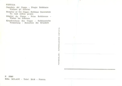 Pistoia — Ospedale del Ceppo — Fregio Robbiano — Verso